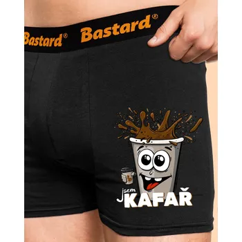 Trenýrky Bastard Jsem kafař boxerky Black
