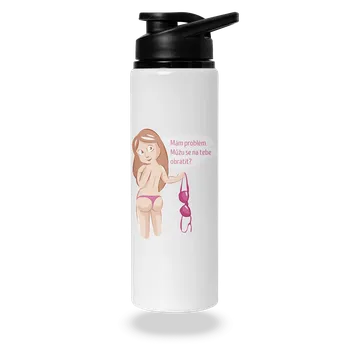 Láhev Bastard Můžu se obrátit? lahev na vodu White