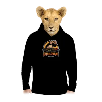 Chlapecká mikina Bastard Gorilování dětská mikina klokanka Black