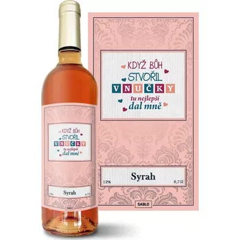 Víno Sablio Růžové víno Když Bůh stvořil vnučky: 0,75 l