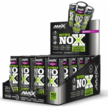Anabolizér Amix NitroNox Shot NEW MIX 20x60ml Blue grapes + DÁREK