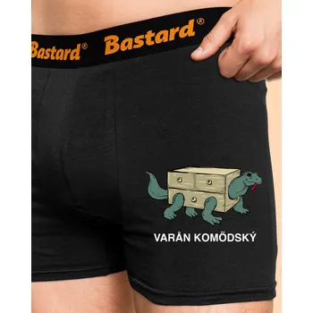 Trenýrky Bastard Varan komodský boxerky Black