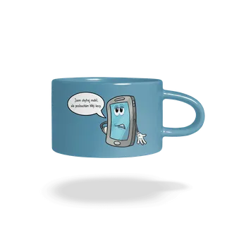 Bastard Chytrej mobil hrnek makronka Blue Macaron