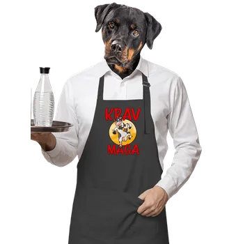 Kuchyňská zástěra Bastard Krav Maga zástěra Dark Grey