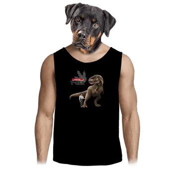 Pánské tílko Bastard Komisař T-Rex pánské tílko Black