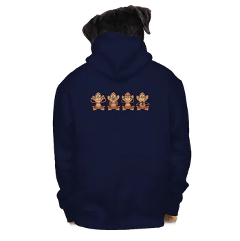 Pánská mikina Bastard Opička s mobilem pánská mikina na zip Navy