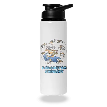 Láhev Bastard Počítám ovínečky lahev na vodu White