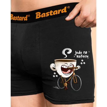 Trenýrky Bastard Jedu na kofeinu boxerky Black