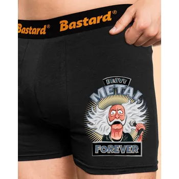 Trenýrky Bastard Heavy metal forever boxerky Black