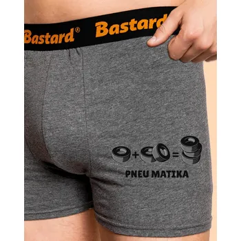 Trenýrky Bastard Pneu Matika boxerky Gray Melange