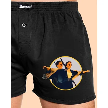 Trenýrky Bastard Titanic pánské trenky Black