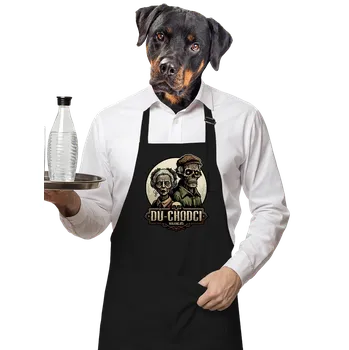 Kuchyňská zástěra Bastard Dů-chodci zástěra Black