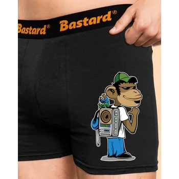 Trenýrky Bastard Boombox backpack boxerky Black