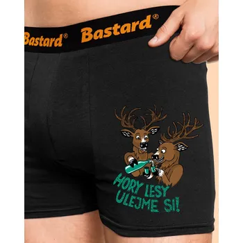 Trenýrky Bastard Hory lesy ulejme si boxerky Black