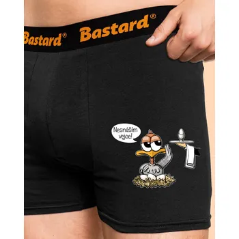 Trenýrky Bastard Nesnáším vejce boxerky Black