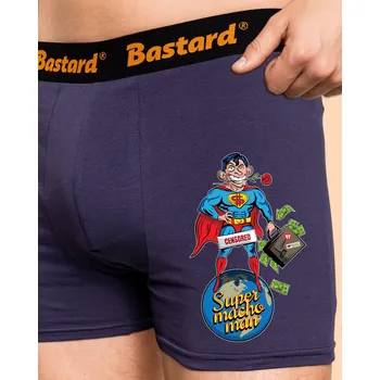 Trenýrky Bastard Supermachoman boxerky Blue Navy