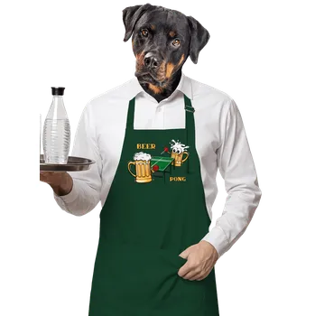 Kuchyňská zástěra Bastard Beer pong zástěra Bottle Green