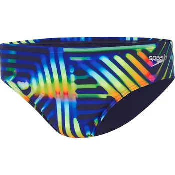 Pánské plavky Speedo Allover Digital 8 cm Brief Pahala Geo/True Navy S - UK32
