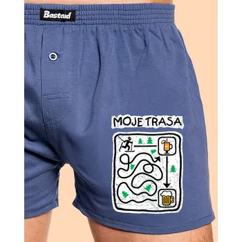 Trenýrky Bastard Moje běžecká trasa pánské trenky Blue