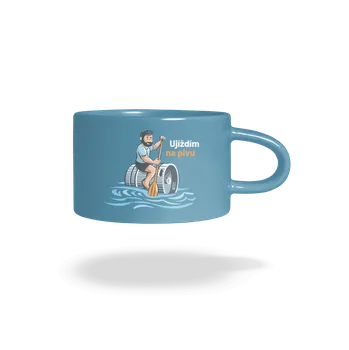 Bastard Ujíždím na pivu hrnek makronka Blue Macaron