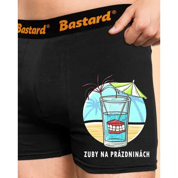 Trenýrky Bastard Zuby na prázdninách boxerky Black