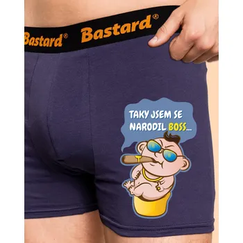 Trenýrky Bastard Boss boxerky Blue Navy