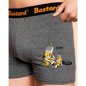 Trenýrky Bastard Tonic boxerky Gray Melange