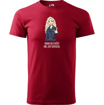 Sablio Tričko s potiskem Ano, jsem servisačka - červené 5XL