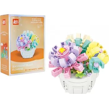 ostatní stavebnice Mamido Stavebnice Pugét v květináči 253 dílků pro děti 6+