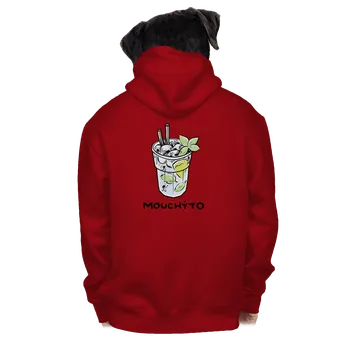 Pánská mikina Bastard Mouchýto pánská mikina na zip Red