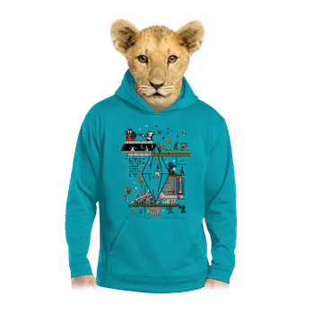 Chlapecká mikina Bastard Zapaříme dětská mikina klokanka Hawaiian Blue