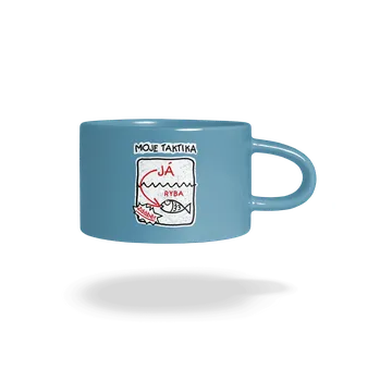 Bastard Rybářská taktika hrnek makronka Blue Macaron