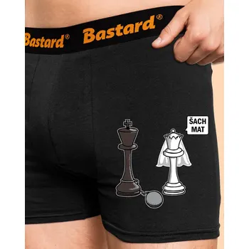 Trenýrky Bastard Šach mat boxerky Black