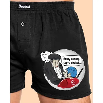 Trenýrky Bastard Český hokej pánské trenky Black