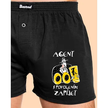 Trenýrky Bastard Agent s povolením zapíjet pánské trenky Black
