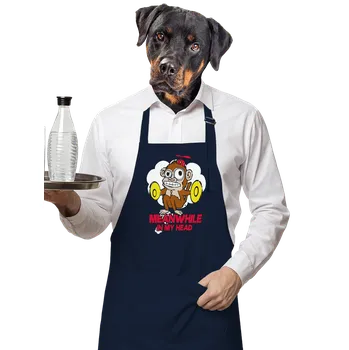 Kuchyňská zástěra Bastard Monkey in my head zástěra Navy