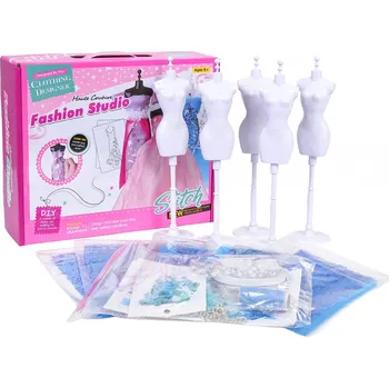 kreativní sada Mamido Sada malé návrhářky s modrými materiály a doplňky