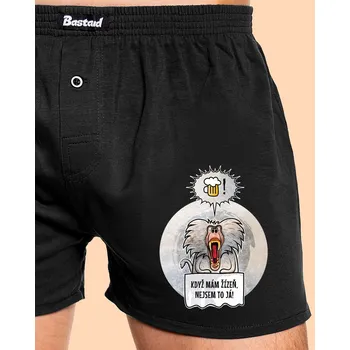 Trenýrky Bastard Když mám žízeň pánské trenky Black