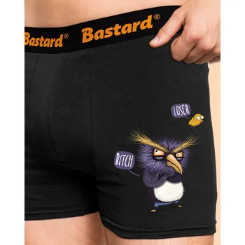 Trenýrky Bastard Tučňák prostě nelétá boxerky Black