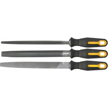 PILNÍKY Na Kov HRUBÉ Rašple 200mm SADA 3 kusy Hrubé Pilníky Sada