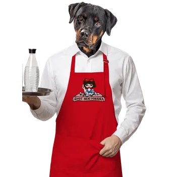 Kuchyňská zástěra Bastard Sněhurka zástěra Red