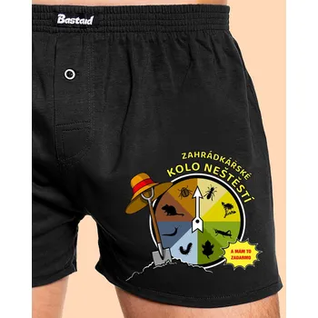 Trenýrky Bastard Kolo neštěstí pánské trenky Black