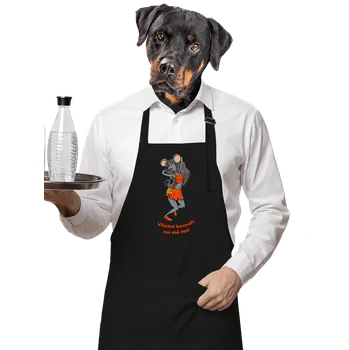 Kuchyňská zástěra Bastard Myška zástěra Black