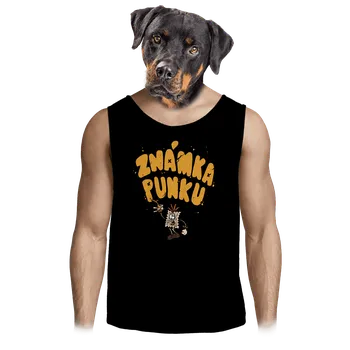 Pánské tílko Bastard Vylitá známka punku pánské tílko Black