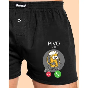 Trenýrky Bastard Pivo volá pánské trenky Black