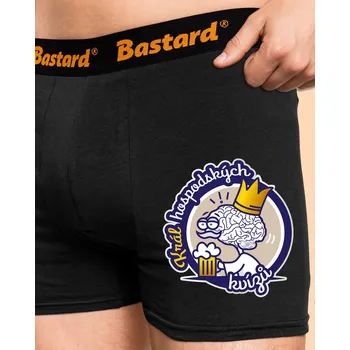 Trenýrky Bastard Král kvízů boxerky Black
