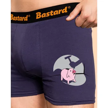 Trenýrky Bastard Prasátko boxerky Blue Navy