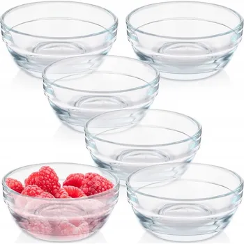 6 x OCELOVÁ miska na dipovou omáčku omáčník miska miska na dip nádoba 7,5 cm 80 ml