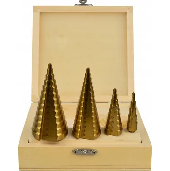 Vrták SADA VRTÁKŮ 4KS STUPŇOVITÉ KUŽELOVÉ VRTÁKY HSS