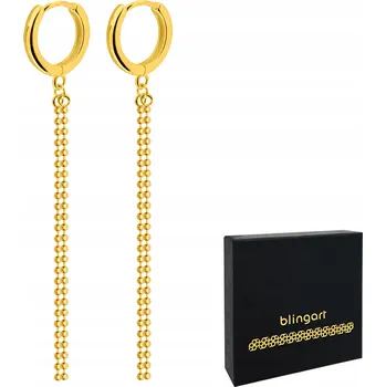 Náušnice Visací stříbrné Náušnice KOLEČKA řetízek pozlacené KULIČKY STŘÍBRO 925